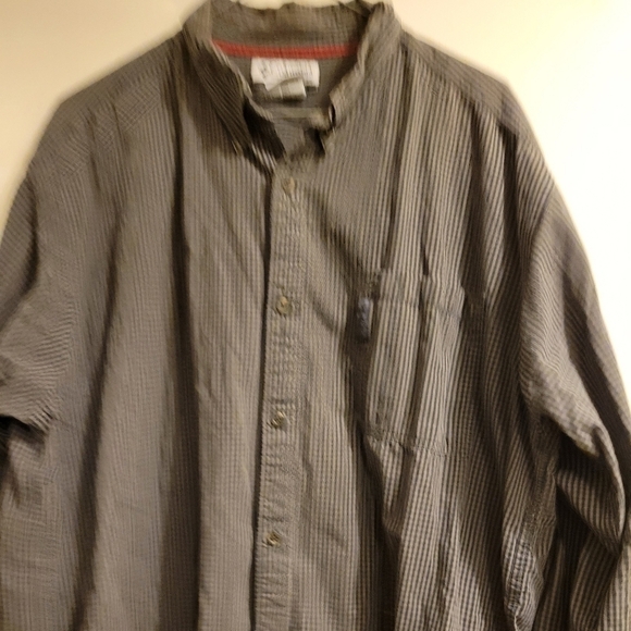 Columbia Mens XL Button Down Shirt Gray Plaid - Picture 1 of 6